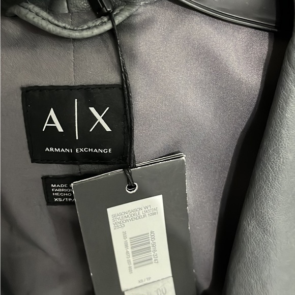 Rand new Armani Geniun Leather grey jacket - Picture 6 of 7
